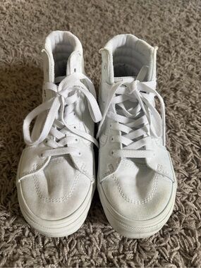 Vans White High-Top Canvas Sneakers
